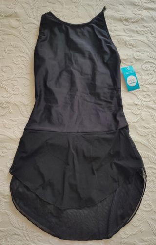 Maillot de patinaje artístico negro.
