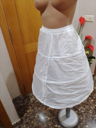 Cancán Fallera Niña Mayor Blanco