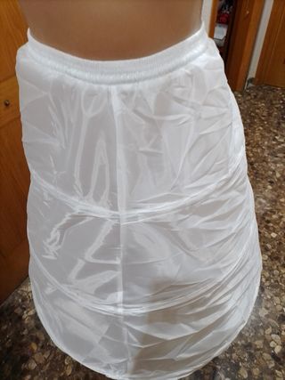 Cancán Fallera Niña Mayor Blanco