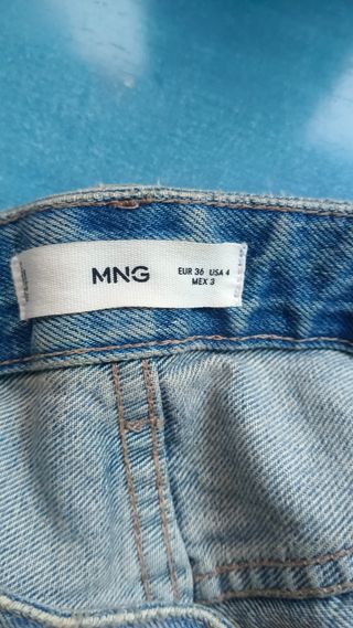 Pantalones vaqueros anchos Mango talla 36