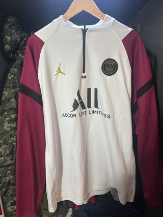 Sudadera Entrenamiento PSG Jordan Blanca