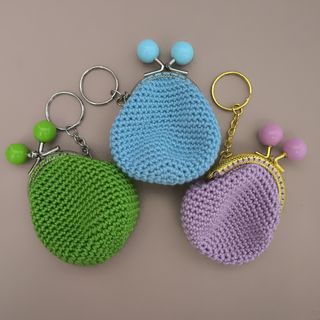 3 monederos de crochet 