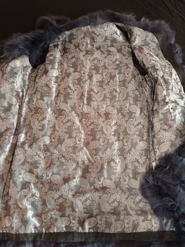 Chaleco de pelo natural  gris