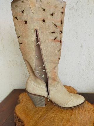 Stivali donna beige