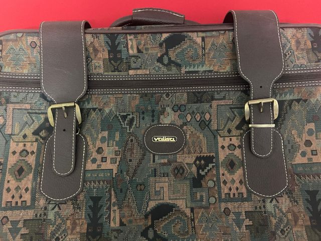 Maleta Vintage Valisa Marrón Multicolor
