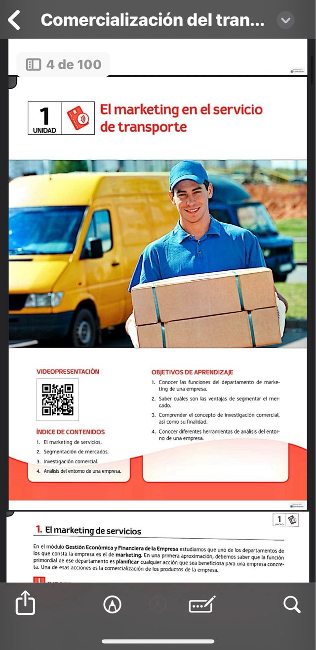 Comercialización del transporte y la logística