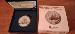 Moneda 10 Euros Plata España 2021 Lepanto