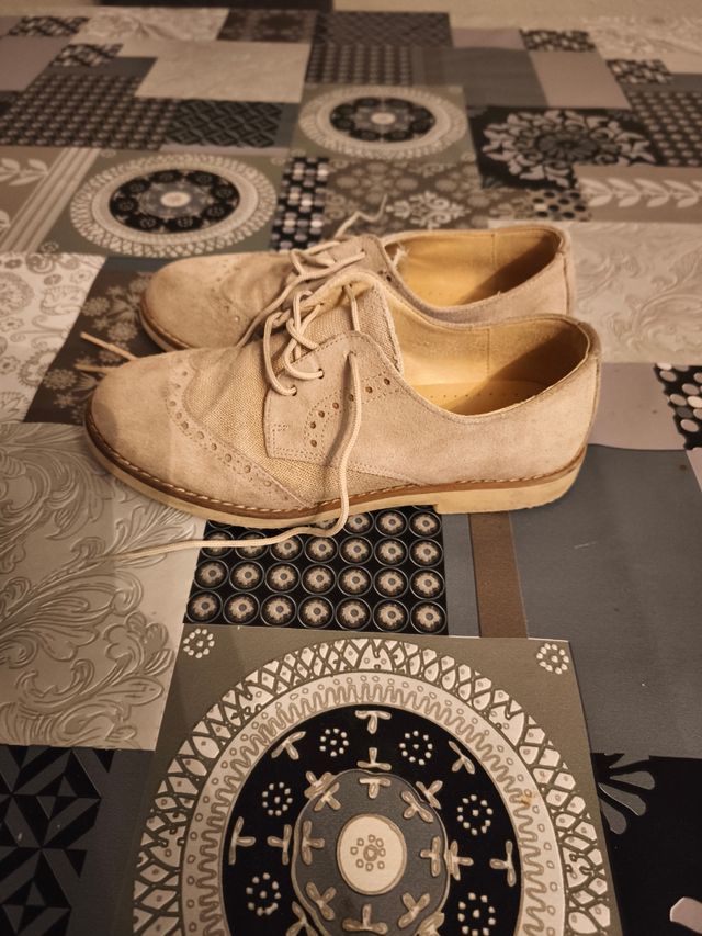 Zapatos comunión ante y tela talla 34