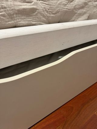 Cama nido beige y blanco + 2 colchones