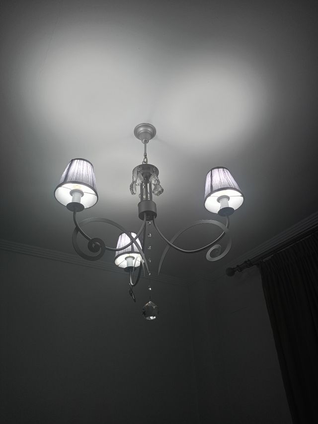 2 Lámparas de techo plateada con cristal Las dos  