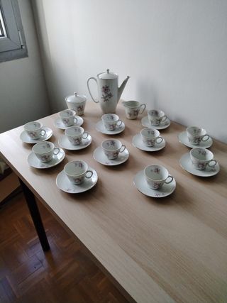 JUEGO DE CAFE PORCELANA SANTA CLARA 