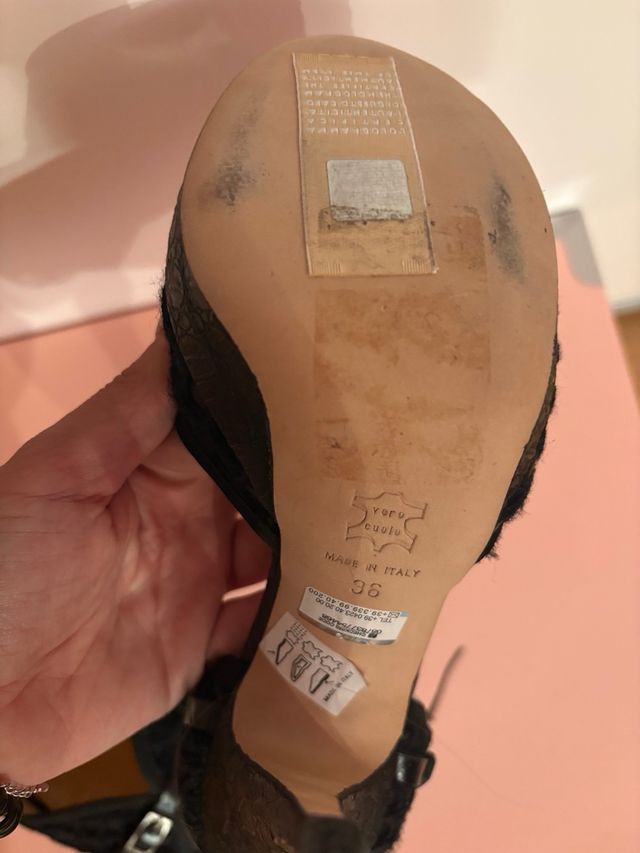 Sandalias de tacón Galliano negras