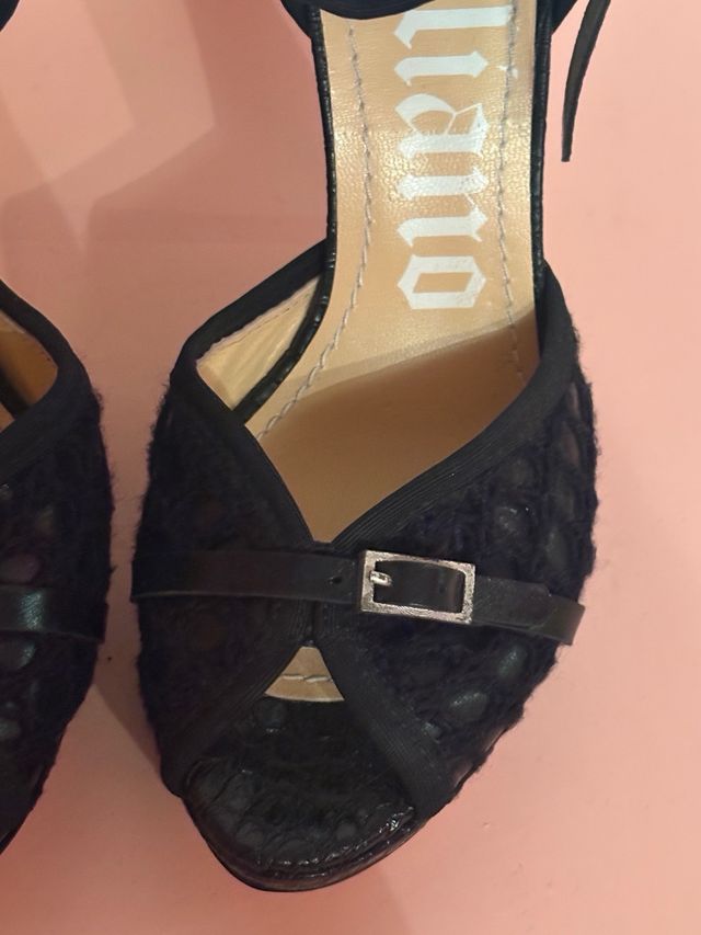 Sandalias de tacón Galliano negras