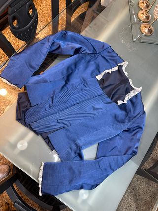 Corpiño de fallera azul