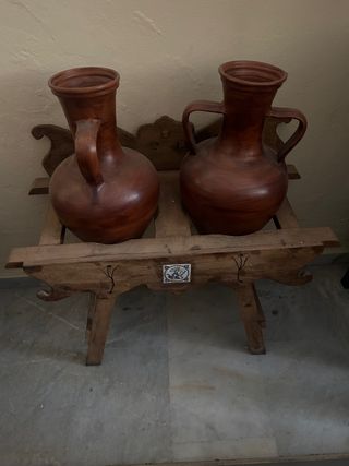 Porrones antiguos de barro