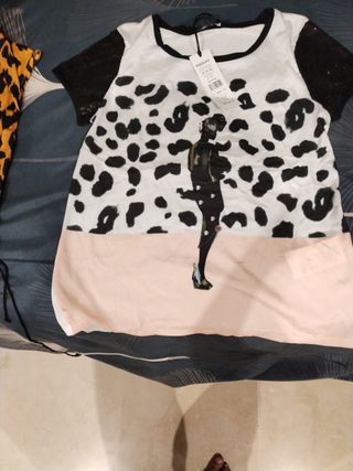 Morgan Camiseta Estampada Mujer Talla S/36/8