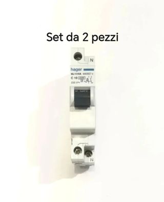 2 Interruttori Magnetotermici 10A. Hager