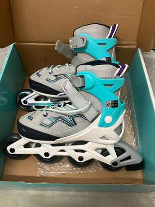 Patines en línea Oxelo grises y turquesa 35/38