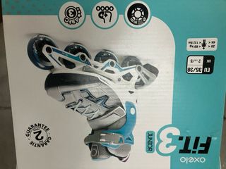 Patines en línea Oxelo grises y turquesa 35/38