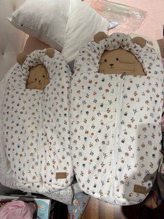 Sacos capazo gemelar con estampado floral