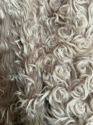 Cappotto in peluche beige