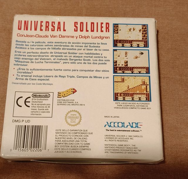 Universal Soldier Game Boy Nintendo