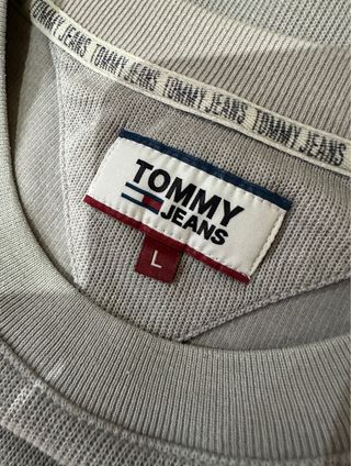 Jersey Tommy Hilfiger Gris Bordado