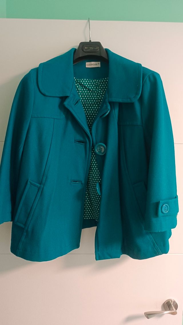 Chaqueta corta turquesa Clockhouse