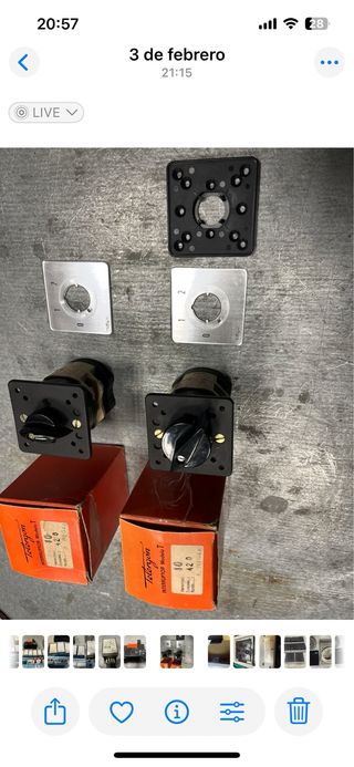 2 Ud Interruptor rotativo Telergon 2 posiciones