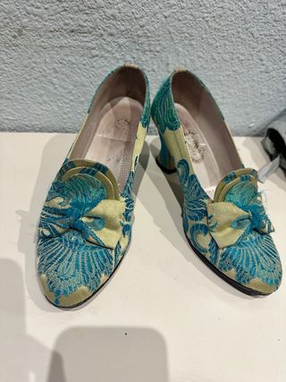Traje de Fallera Azul Turquesa