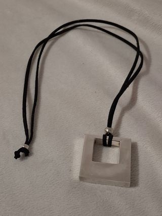 Collar Plata Ley 925 Cuadrado Hueco