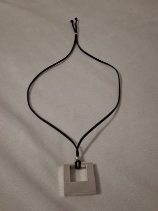 Collar Plata Ley 925 Cuadrado Hueco