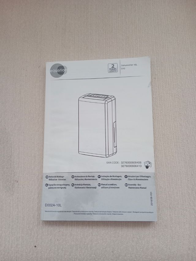 Deumidificatore Equation 10L