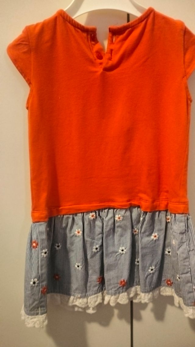 Vestido Mayoral 3 años Naranja Flores