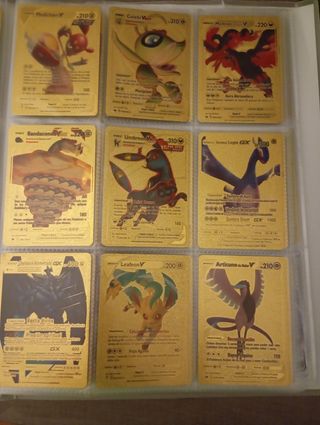 Cartas Pokémon Doradas hay dos metalicas