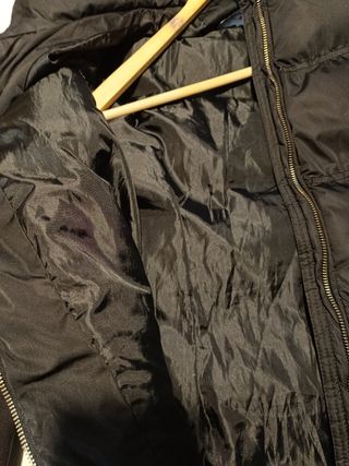 Chaqueta larga acolchada negra North Wood talla S