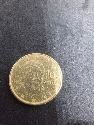 Moneda 10 céntimos Grecia 2002