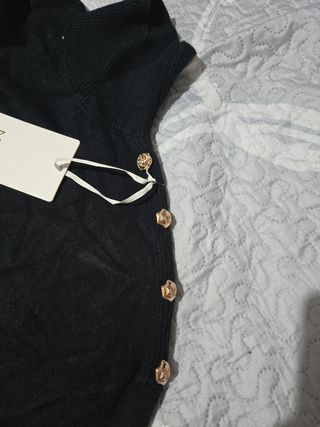Vestido de punto rayas cuello alto