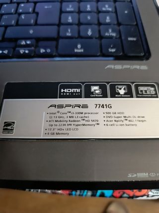 Portátil Acer Aspire 7741