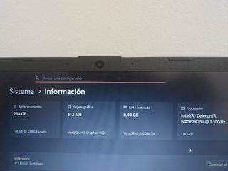Portátil HP Plata
