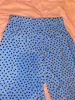 Pantalones Zara Estampado Puntos Azul