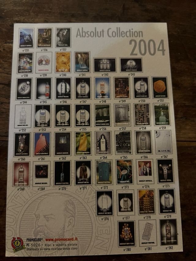 Cartolina Absolut Collection 2004