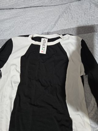 Vestido largo bicolor