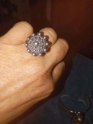 Anillo de Plata con Piedra Amarilla