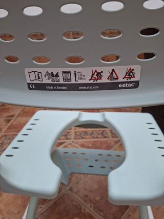 Silla de ducha WC Clean con ruedas