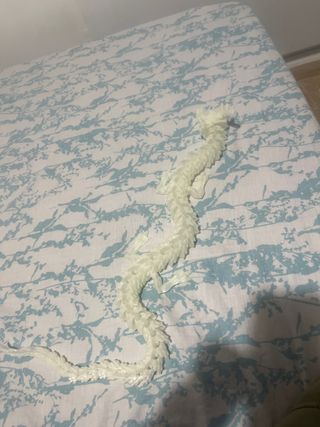 Dragón Articulado 3D Blanco 88cm