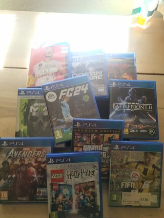 PS4 con 9 Juegos: FIFA 17, FC 24, Star Wars