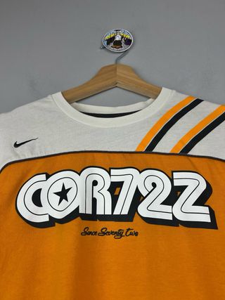 Camiseta Nike Cortez Vintage Naranja Blanca