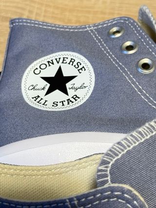 Converse plataforma azul y blanco