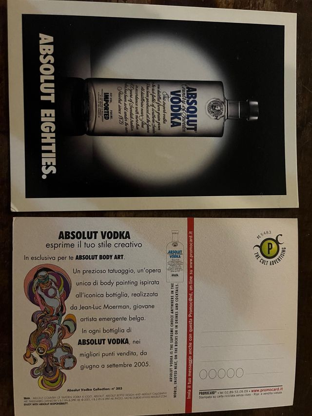 Cartolina Absolut Eighties